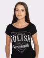 SPEAK POLISH whats your superpower koszulka damska czarna 2