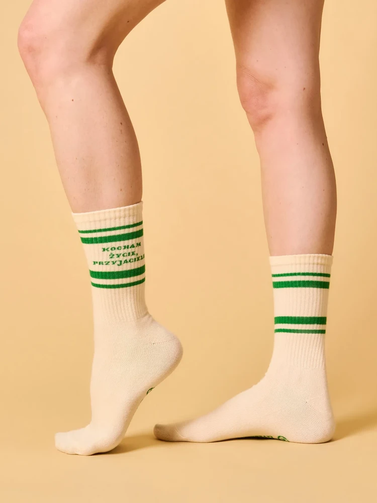 KOCHAM ŻYCIE, PRZYJACIELU / Halina Poświatowska / skarpety sportowe