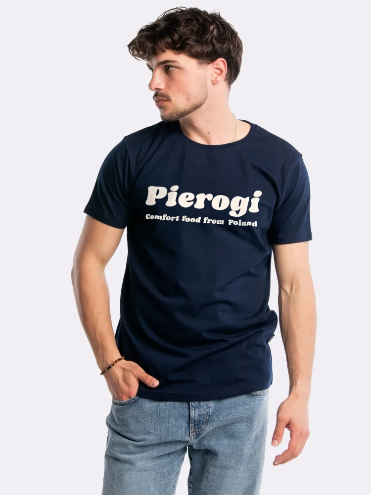 PIEROGI / koszulka męska / granatowa