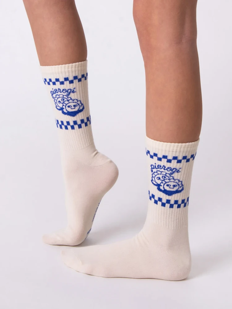 PIEROGI / skarpety sportowe niebieskie