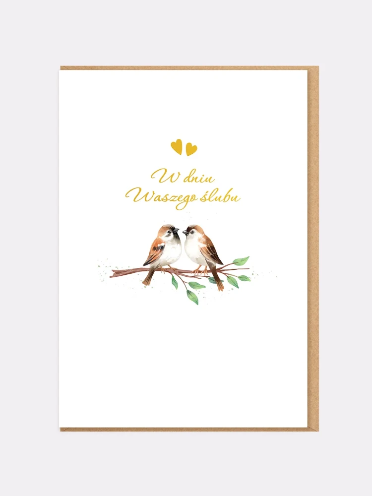 W DNIU ŚLUBU / kartka ślubna