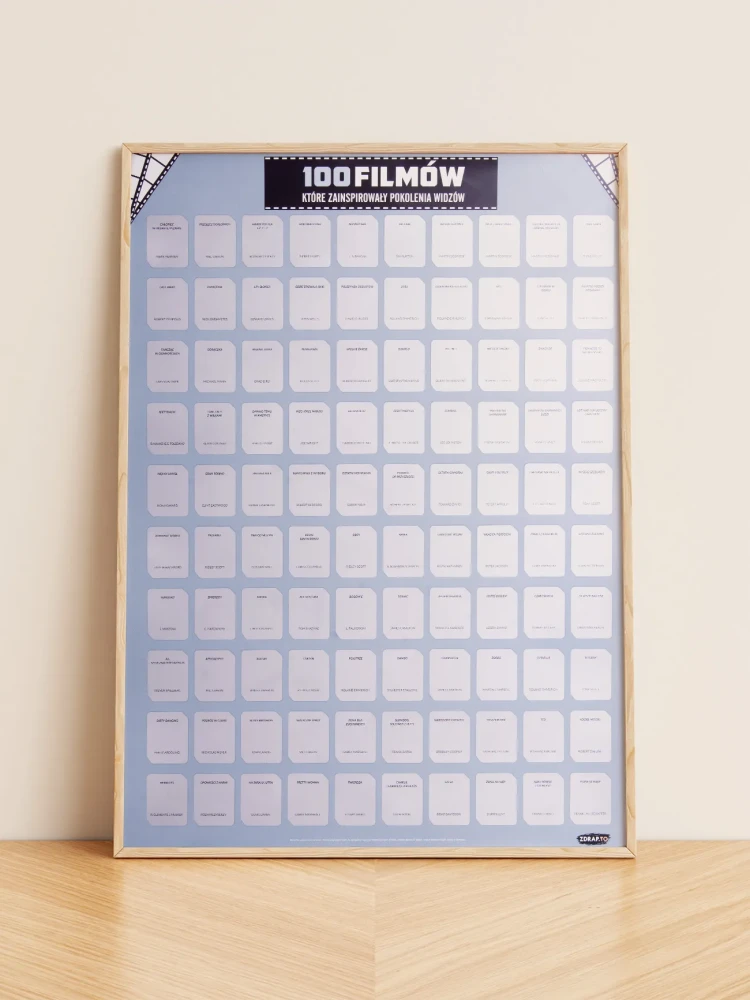 100 FILMÓW, KTÓRE ODMIENIŁY KINO / plakat zdrapka B2