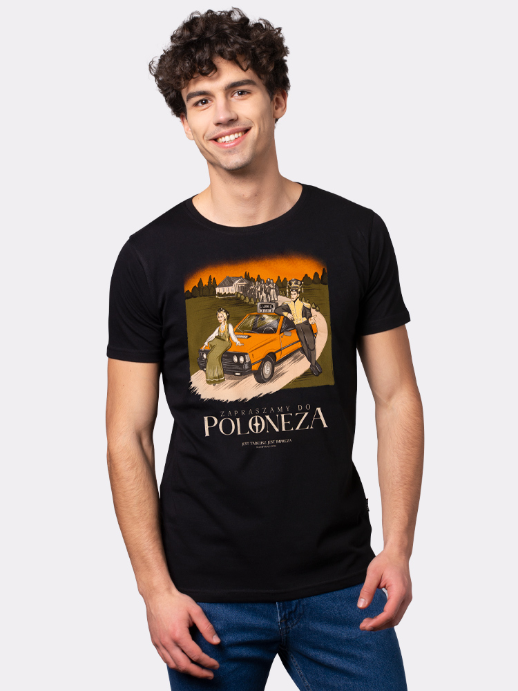 POLONEZ / ADAM MICKIEWICZ / koszulka męska / czarna