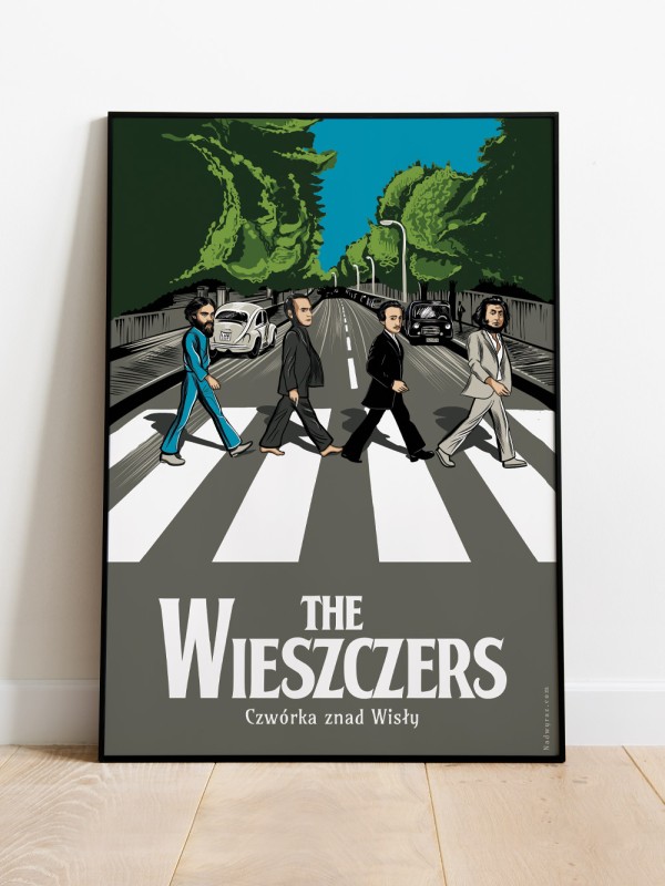 Plakat-The-Wieszczers-The-Beatles-Norwid-Krasinski-Slowacki-Mickiewicz-Abbey-Road-NadwyrazCom