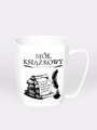 Kubek mol ksiazkowy prezent dla mola ksiazkowego bialy porcelanowy kubek produkt polski nadwyrazcom