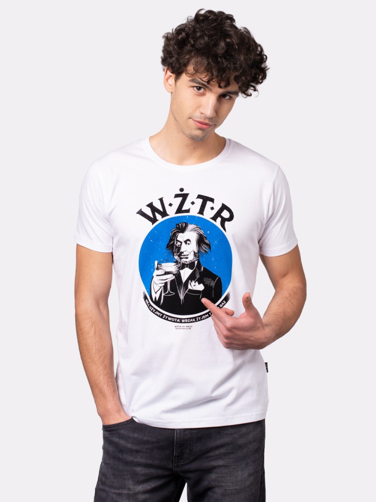 WŻTR MICKIEWICZ / POLSKIE YOLO / koszulka męska / biała