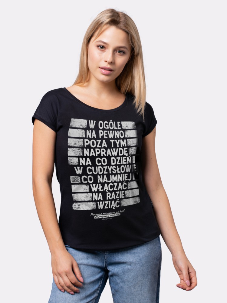 PARSZYWA 10 / koszulka damska / czarna 