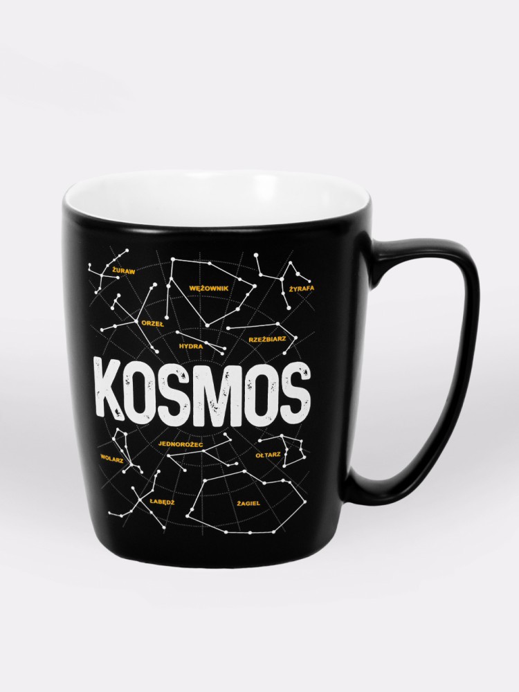 KOSMOS / kubek czarny z uchem