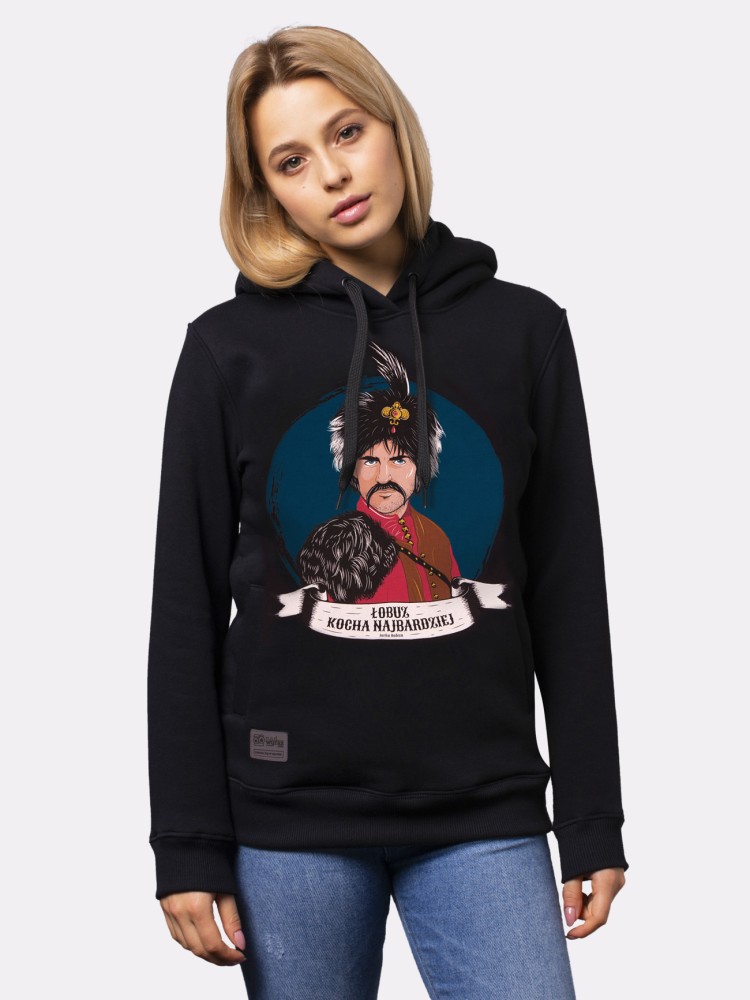 BOHUN / bluza z kapturem damska / czarna 