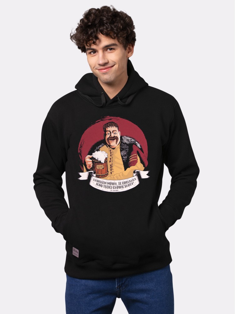 ZAGŁOBA / bluza z kapturem męska / czarna 