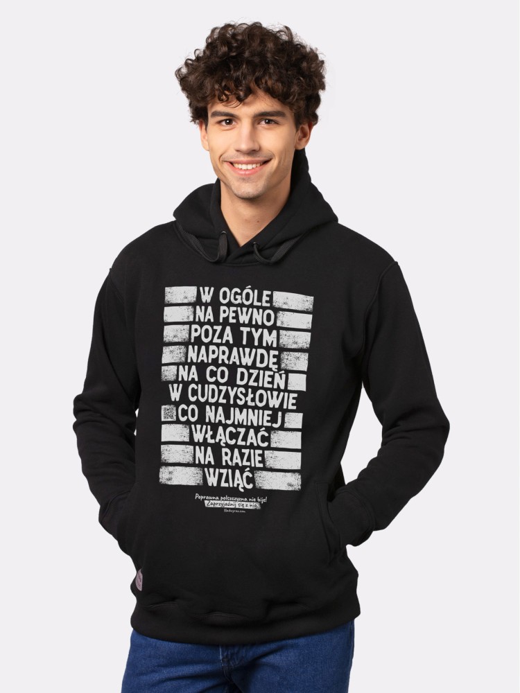 PARSZYWA 10 / bluza z kapturem męska / czarna 