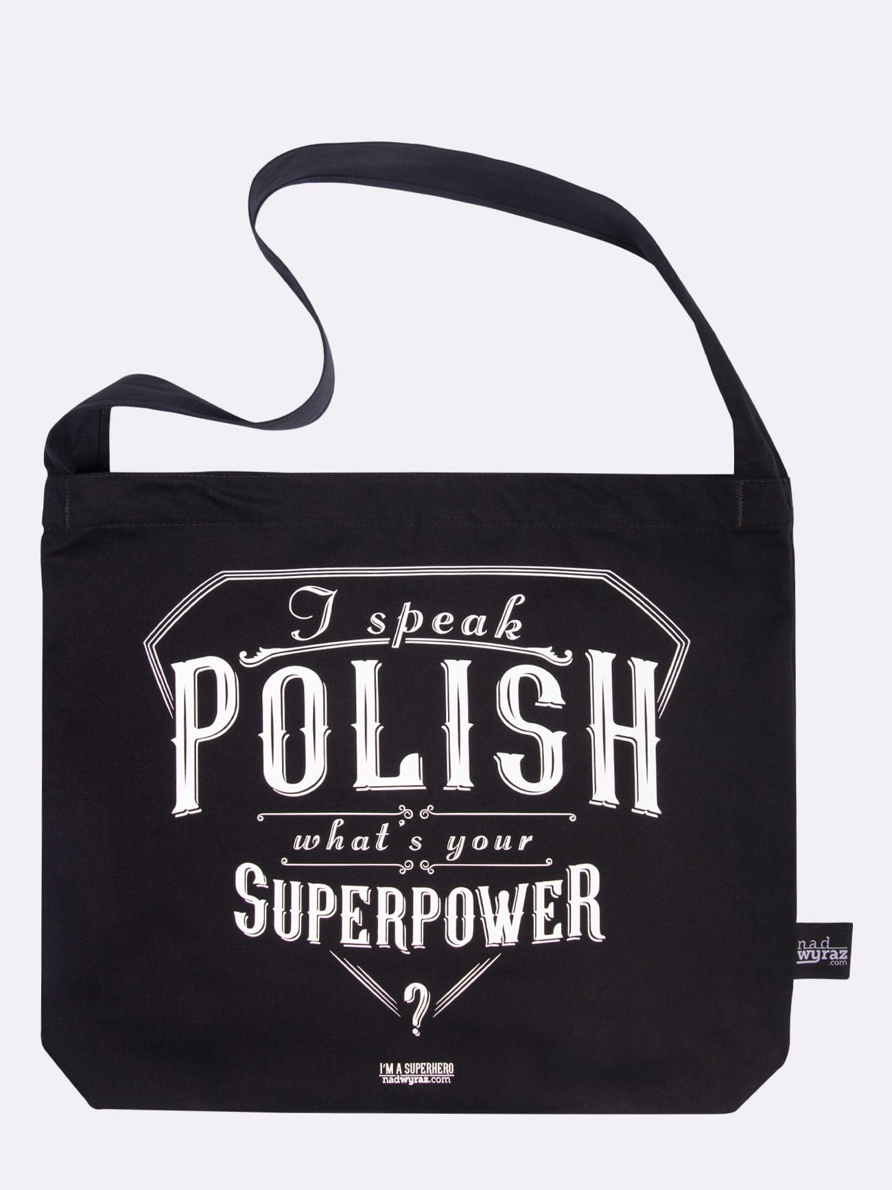 I SPEAK POLISH! WHAT'S YOUR SUPERPOWER? / torba bawełniana prezent z Polski dla obcokrajowca pamiątka z Polski