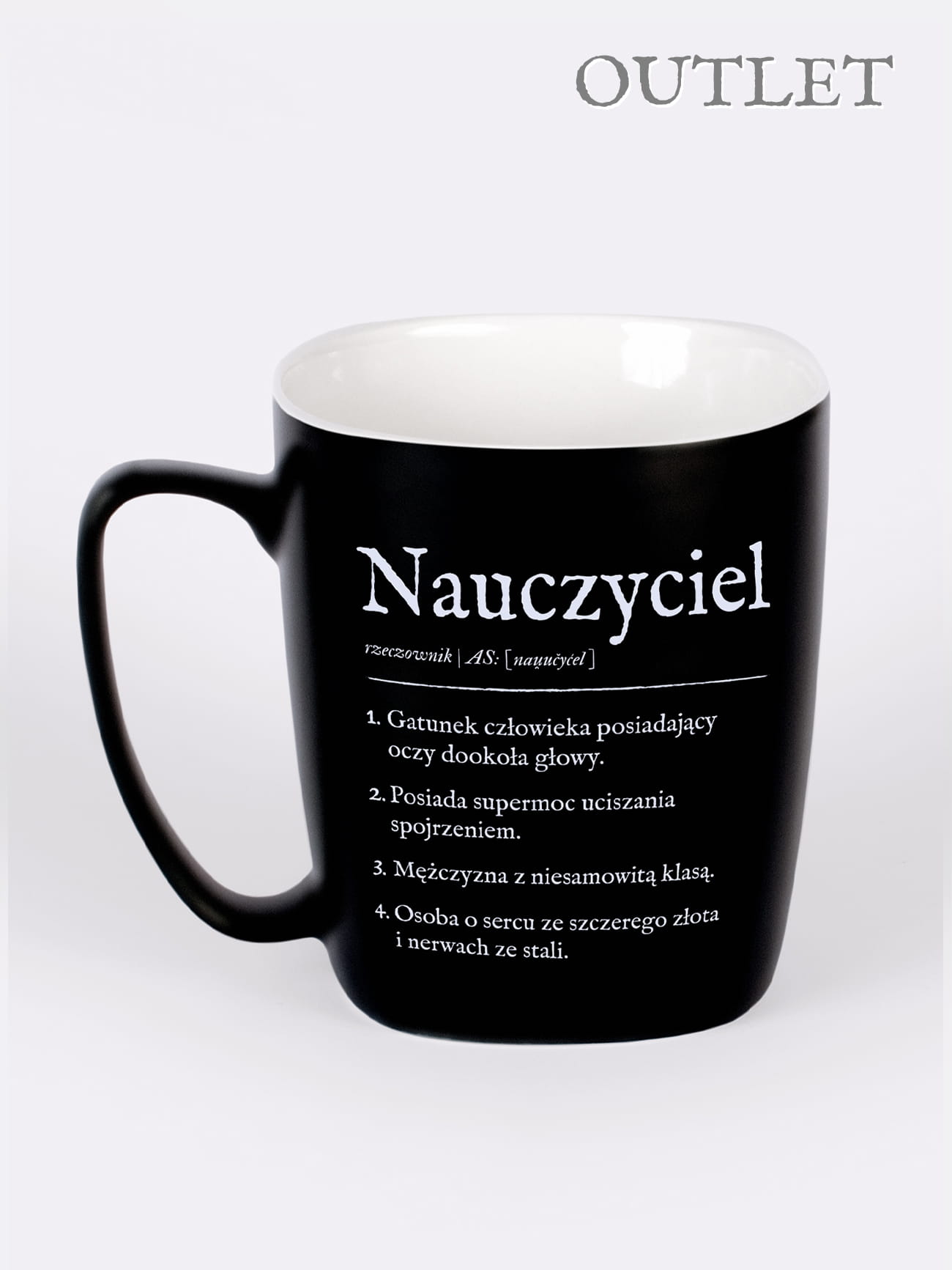 NAUCZYCIEL / kubek OUTLET prezent dla nauczyciela na Dzień Nauczyciela