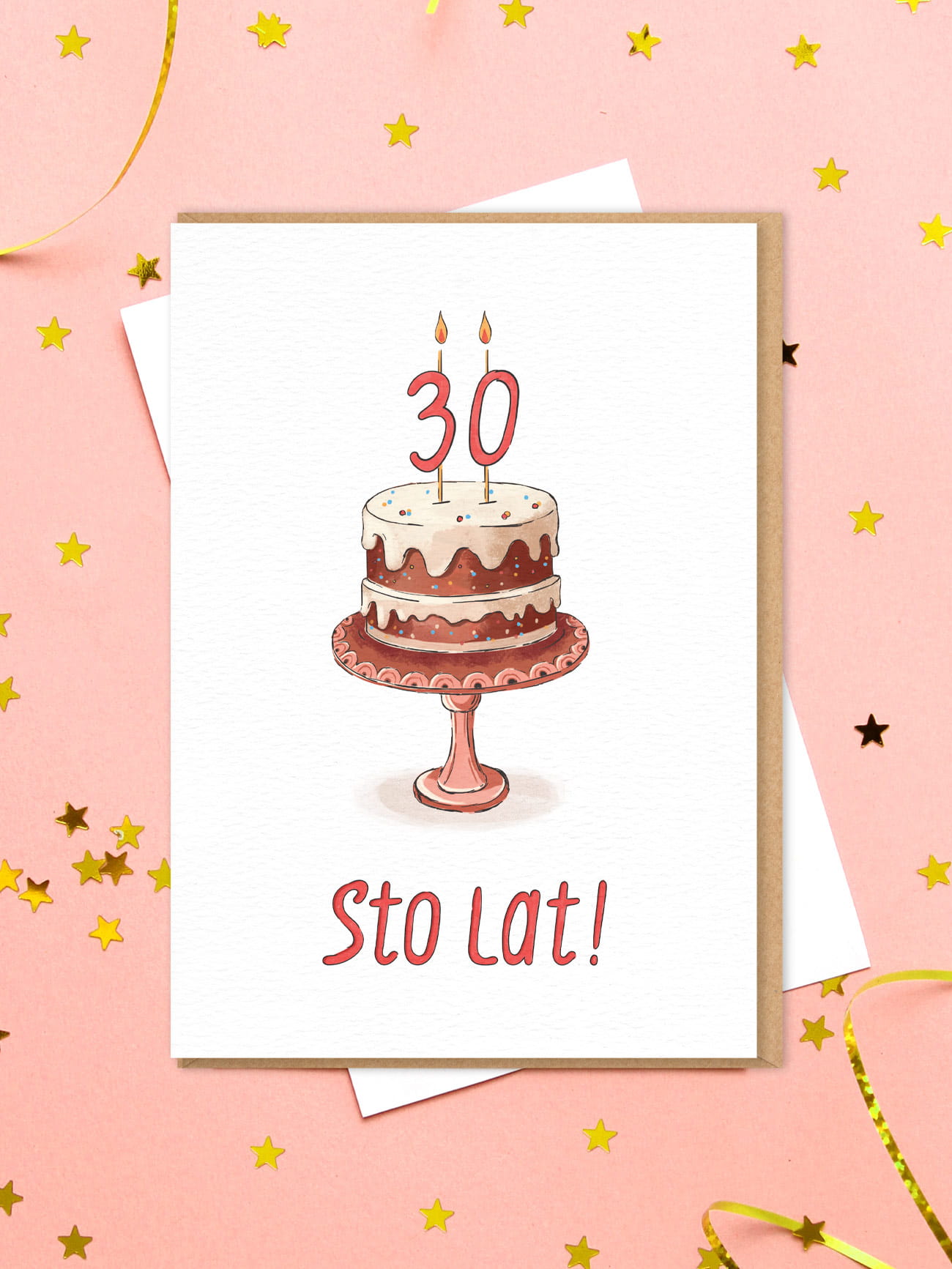 TORT / 100 LAT/ kartka na 30. urodziny prezent na urodziny
