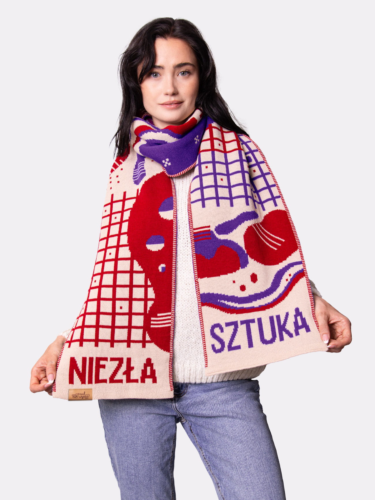 NIEZŁA SZTUKA / szalik prezent dla artystki prezent dla artystycznej duszy