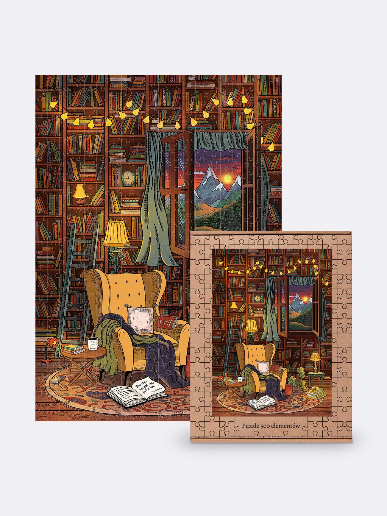 MÓL KSIĄŻKOWY / puzzle 500 elementów prezent dla mola książkowego prezent dla niej