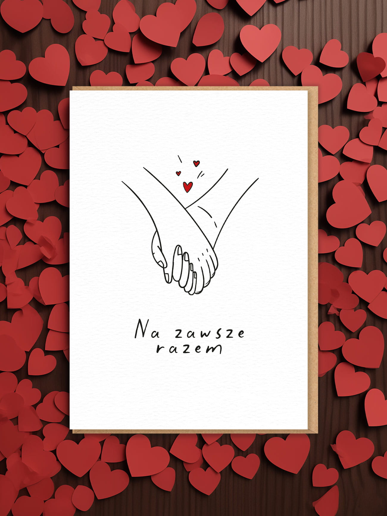 NA ZAWSZE RAZEM / kartka miłosna / ślubna prezent dla pary młodej prezent na ślub