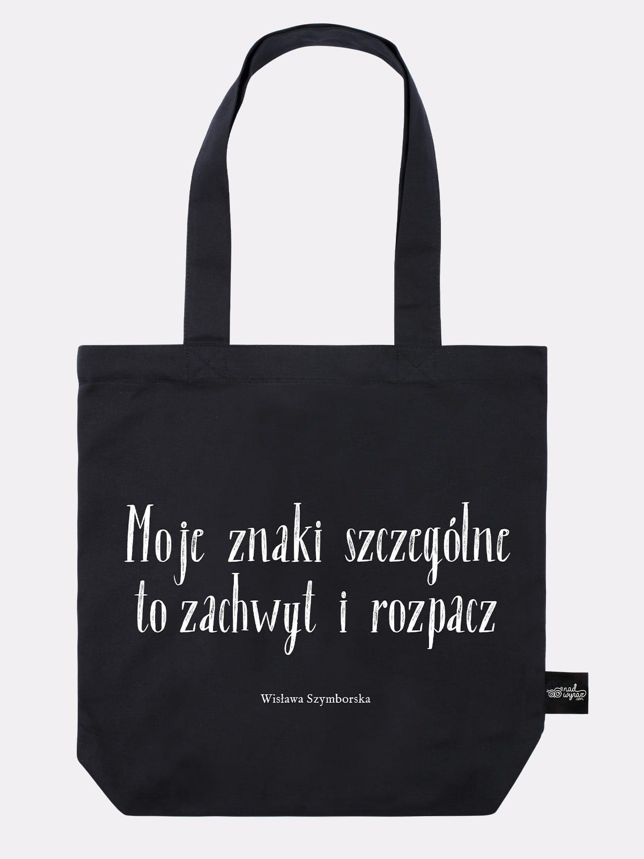 ZNAKI SZCZEGÓLNE / Wisława Szymborska / torba bawełniana / czarna prezent dla mamy