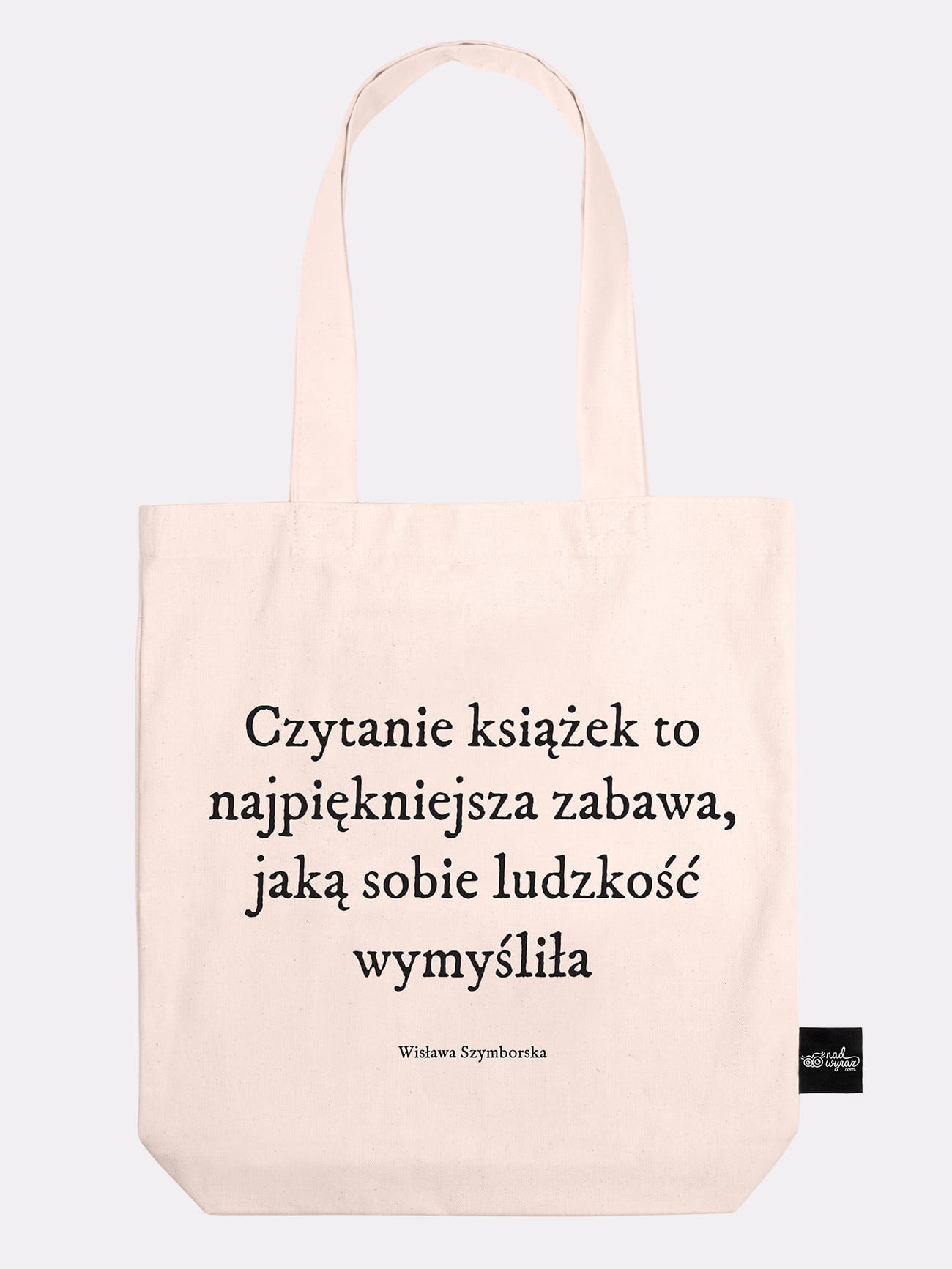 CZYTANIE KSIĄŻEK / Wisława Szymborska / torba bawełniana / ecru prezent dla nauczyciela