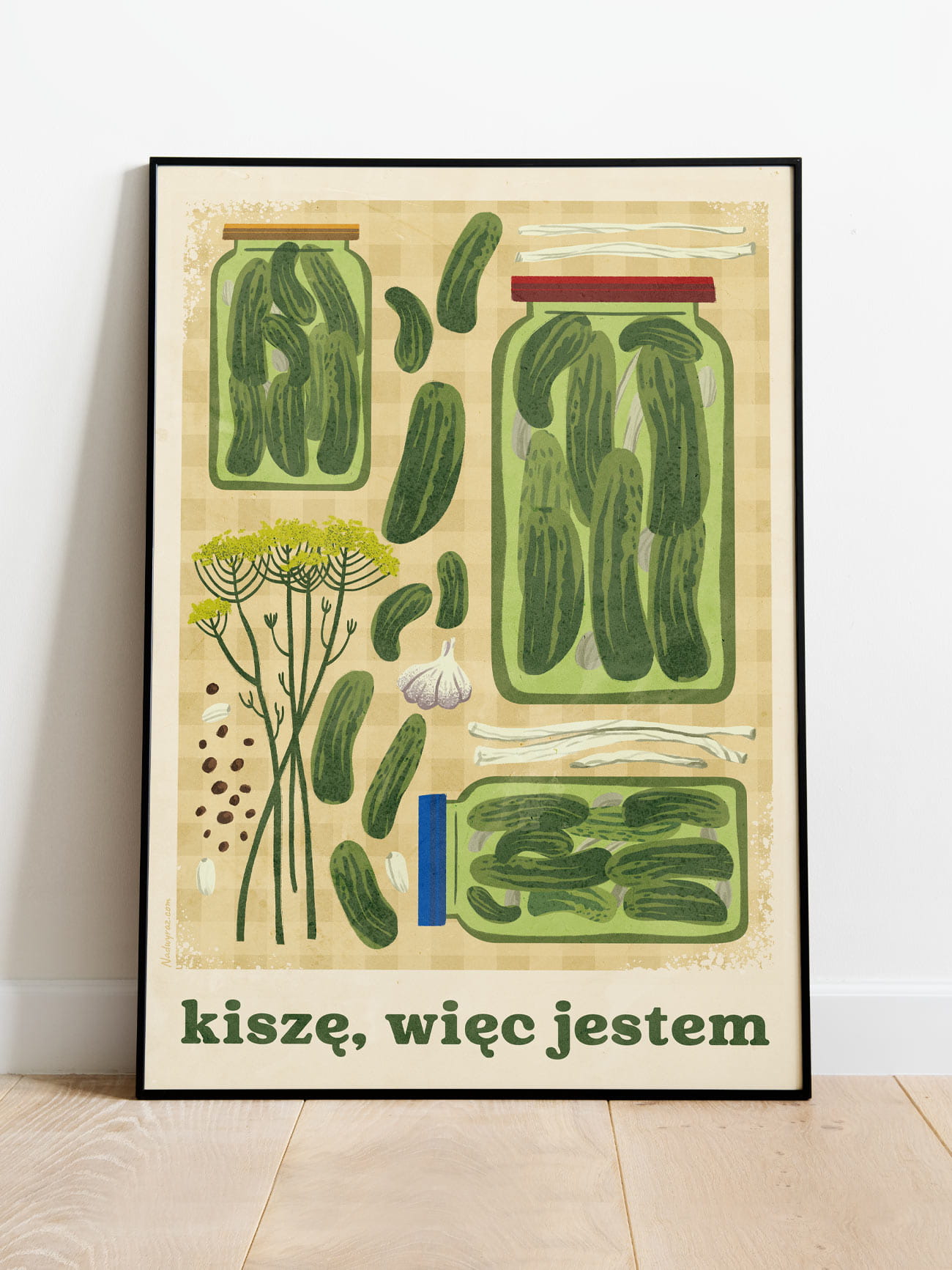 KISZĘ, WIĘC JESTEM / plakat prezent dla miłośnika kiszonek