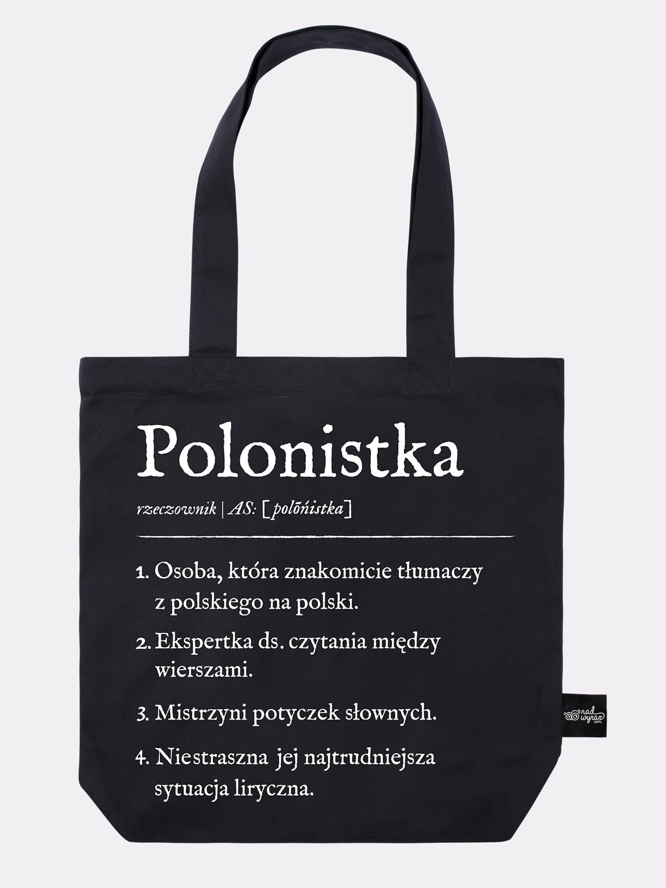 POLONISTKA / torba bawełniana / czarna prezent dla polonistki