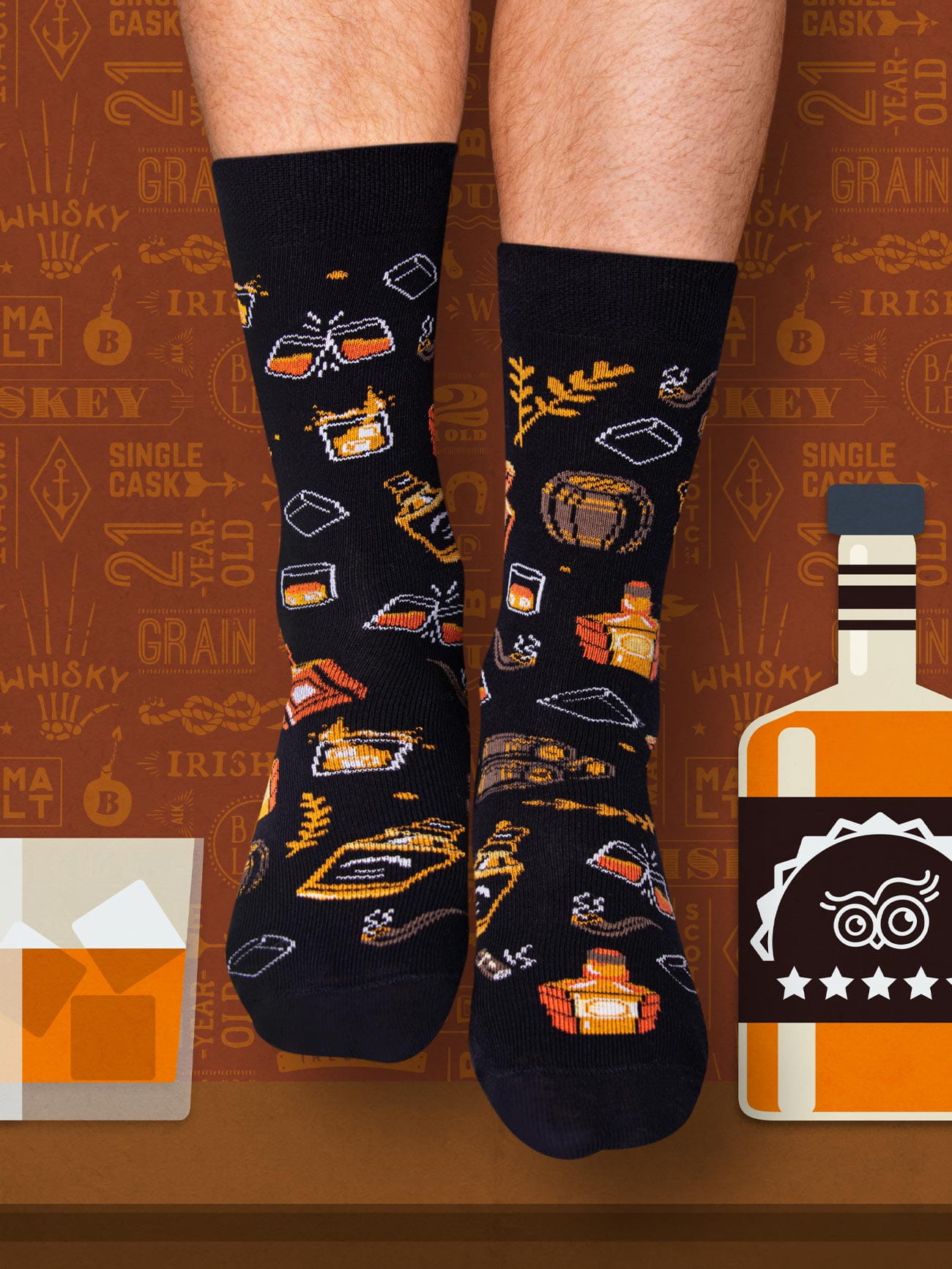 WHISKY / skarpety na majówkę prezent na urodziny
