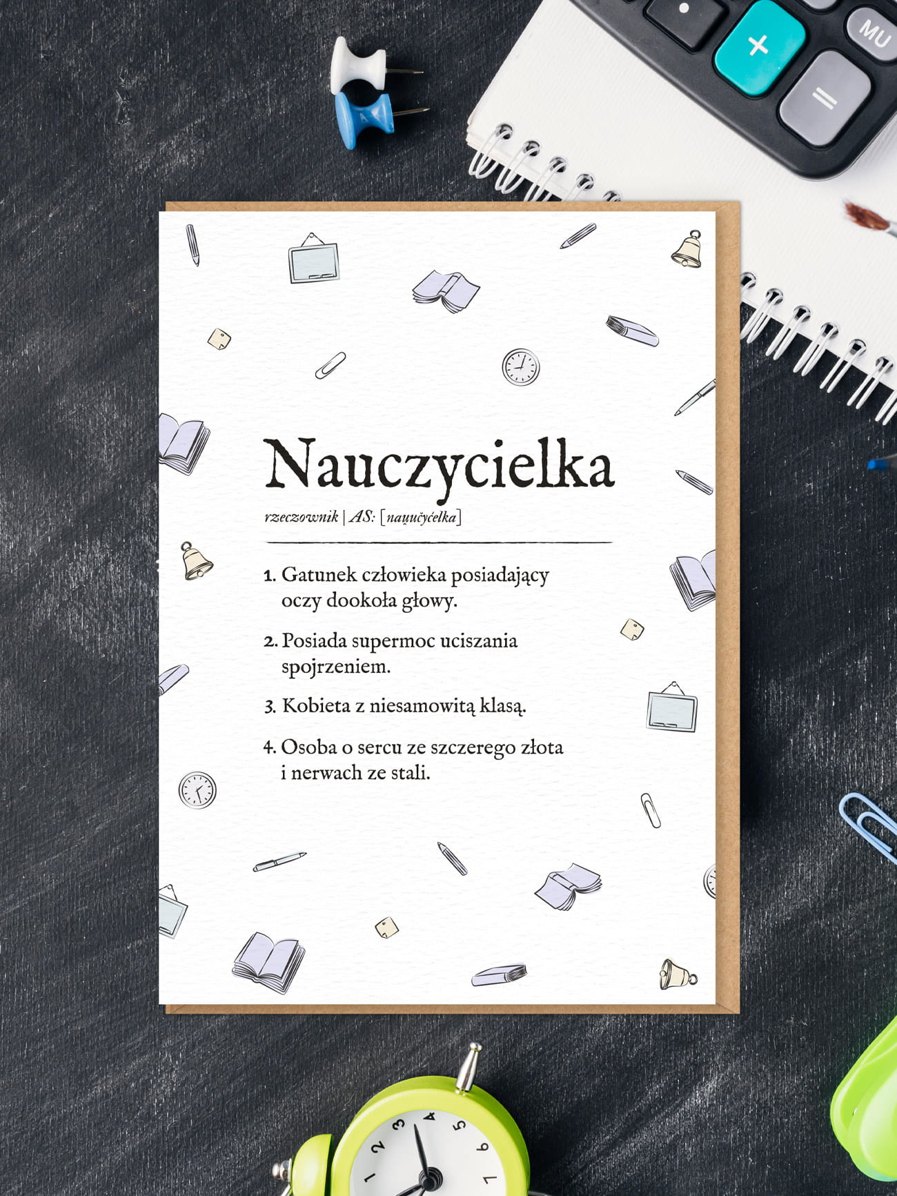 NAUCZYCIELKA / kartka dla nauczycielki prezent dla nauczyciela