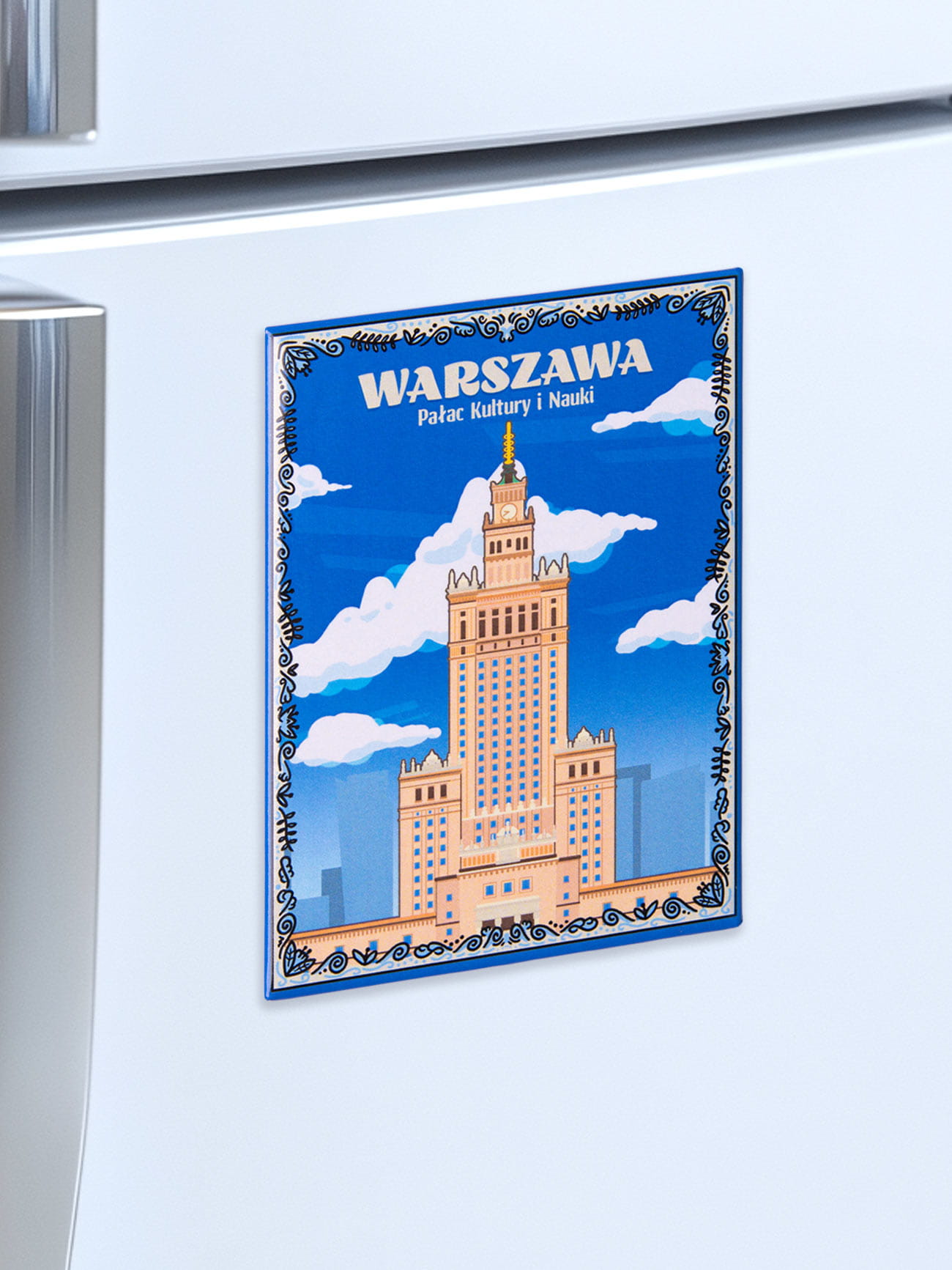 WARSZAWA / PAŁAC KULTURY I NAUKI / magnes pamiątkowy prezent z Polski pamiątka z Polski