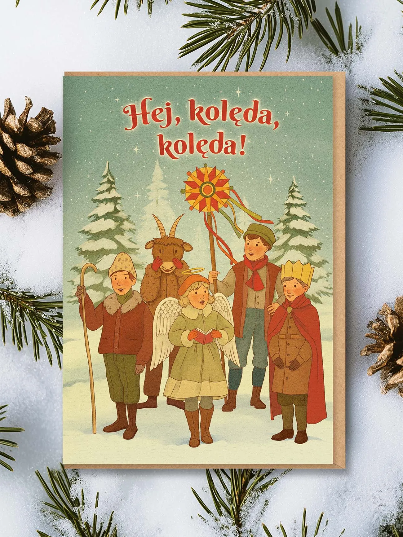 HEJ, KOLĘDA, KOLĘDA / kartka na święta Bożego Narodzenia