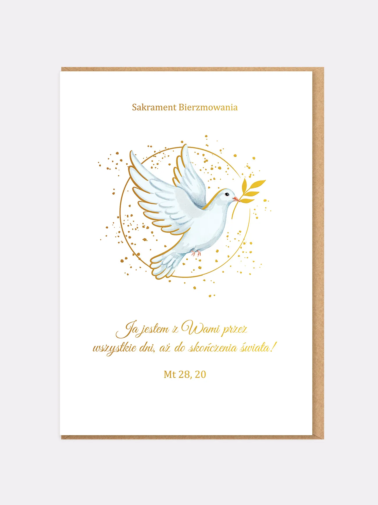 JA JESTEM Z WAMI / kartka na bierzmowanie prezent dla niego prezent na Bierzmowanie