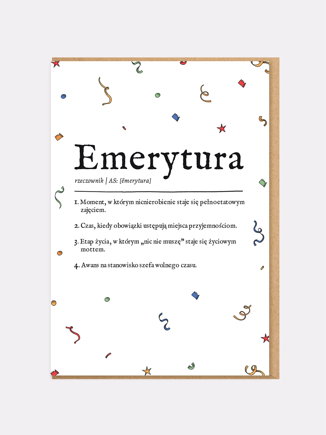 DEFINICJA EMERYTURY / kartka na emeryturę prezent dla koleżanki z pracy prezent z okazji przejścia na emeryturę