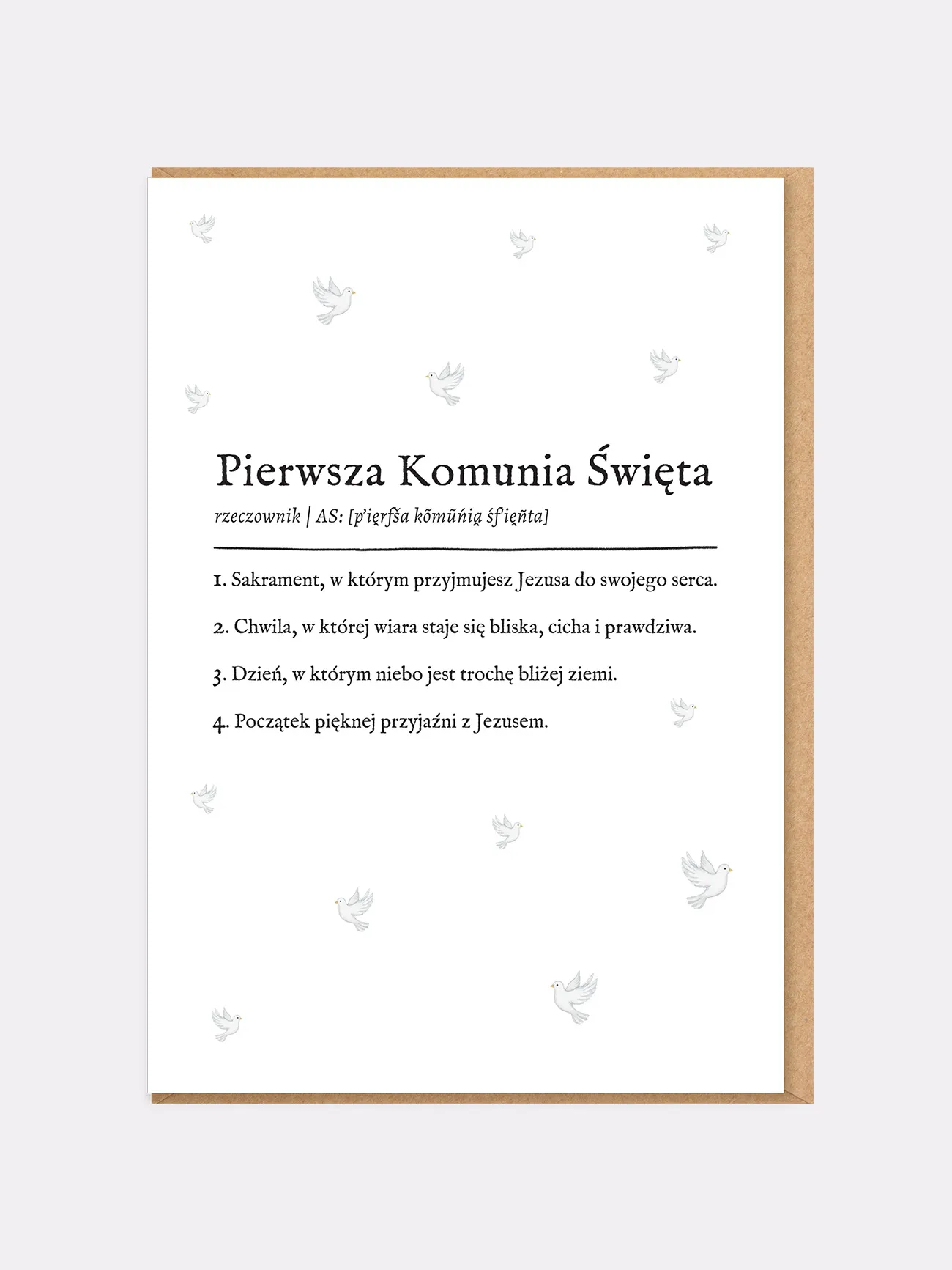 DEFINICJA KOMUNII / kartka na komunię świętą prezent dla niej prezent na Komunię