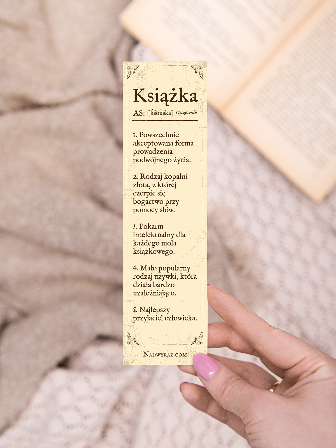 DEFINICJA KSIĄŻKI / zakładka do książek prezent dla mola książkowego